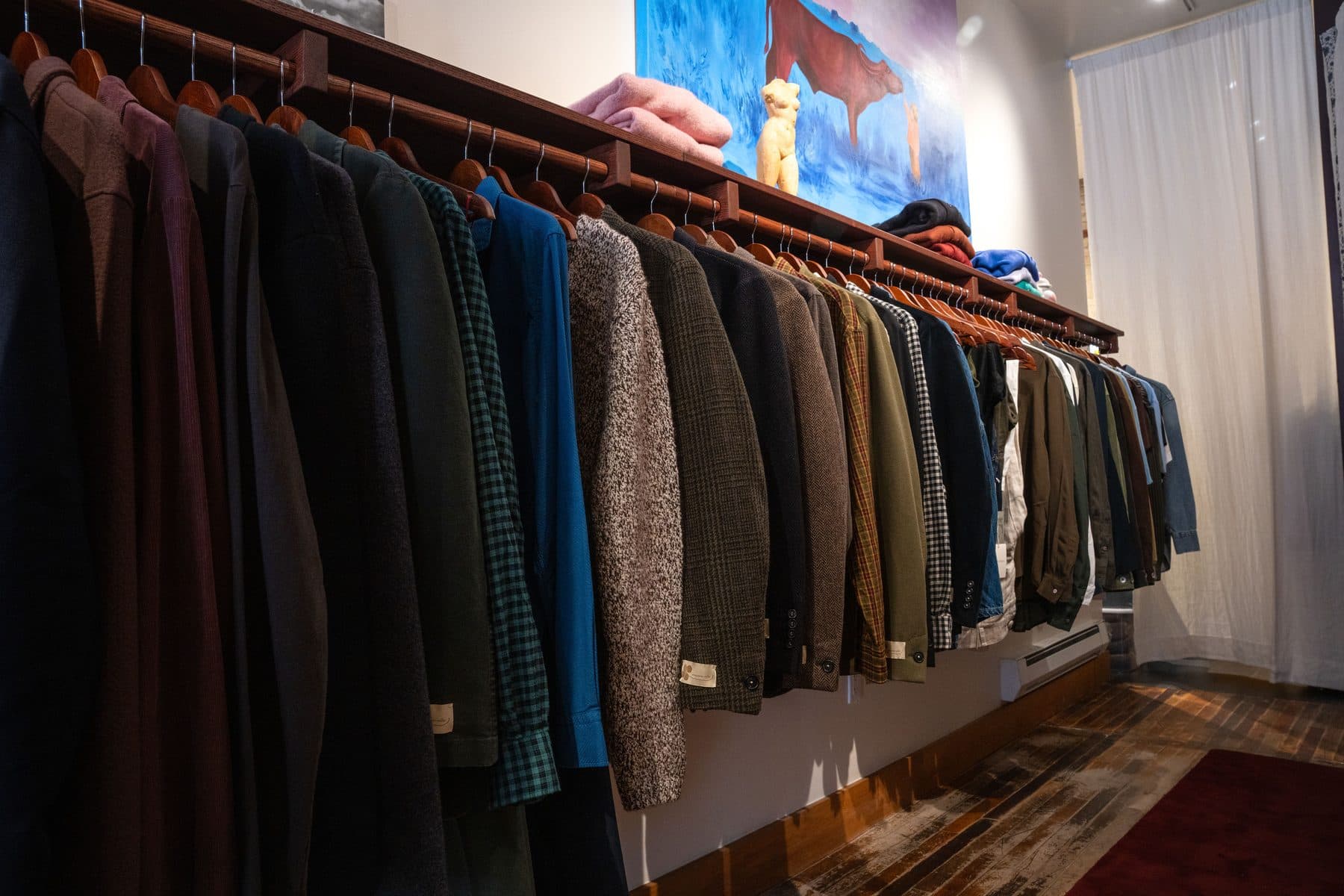 Jackets on the rail at Fazenda