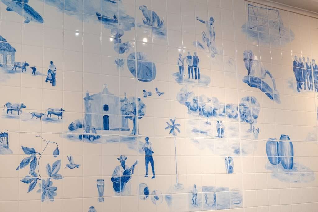 The hand-painted azulejo tiles at Fazenda