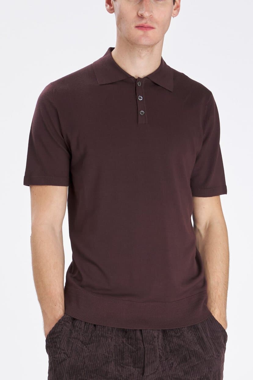 Barena Marco Knit Polo Merlot — image 1 of 6