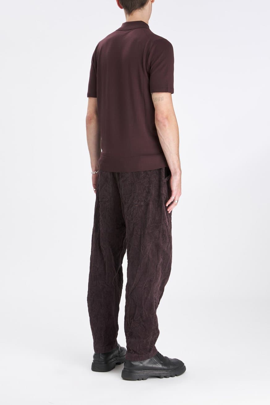 Barena Marco Knit Polo Merlot — image 5 of 6
