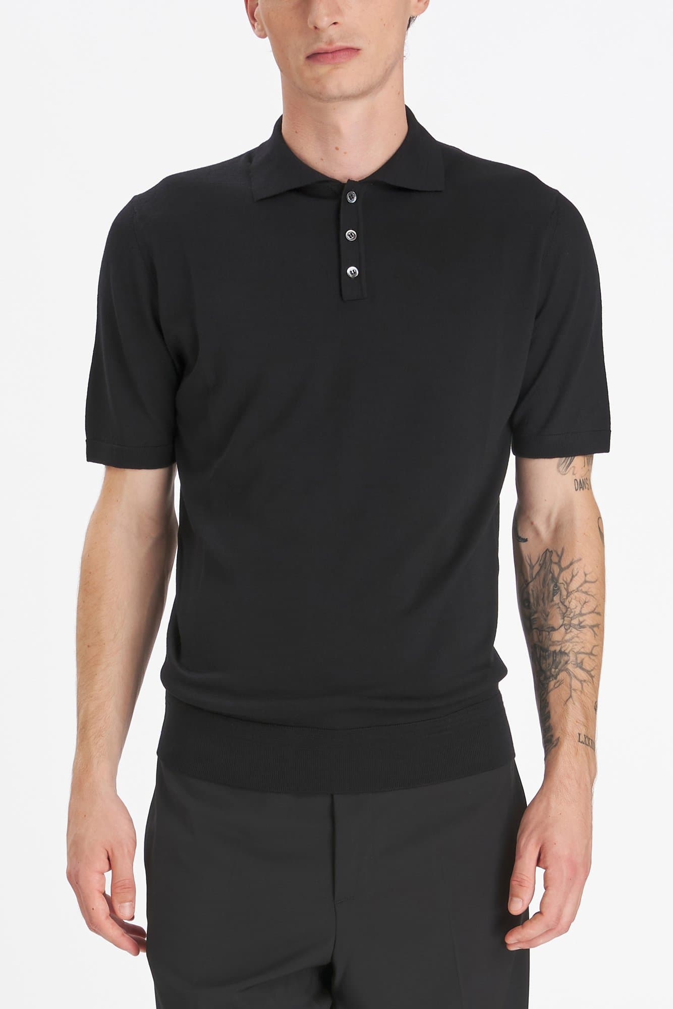Barena Marco Knit Polo Nero — image 1 of 6