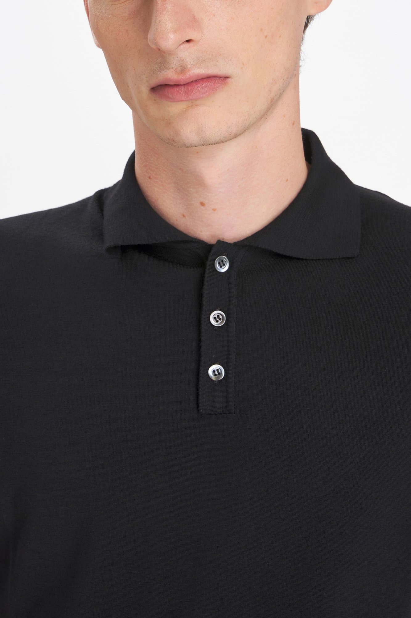 Barena Marco Knit Polo Nero — image 3 of 6