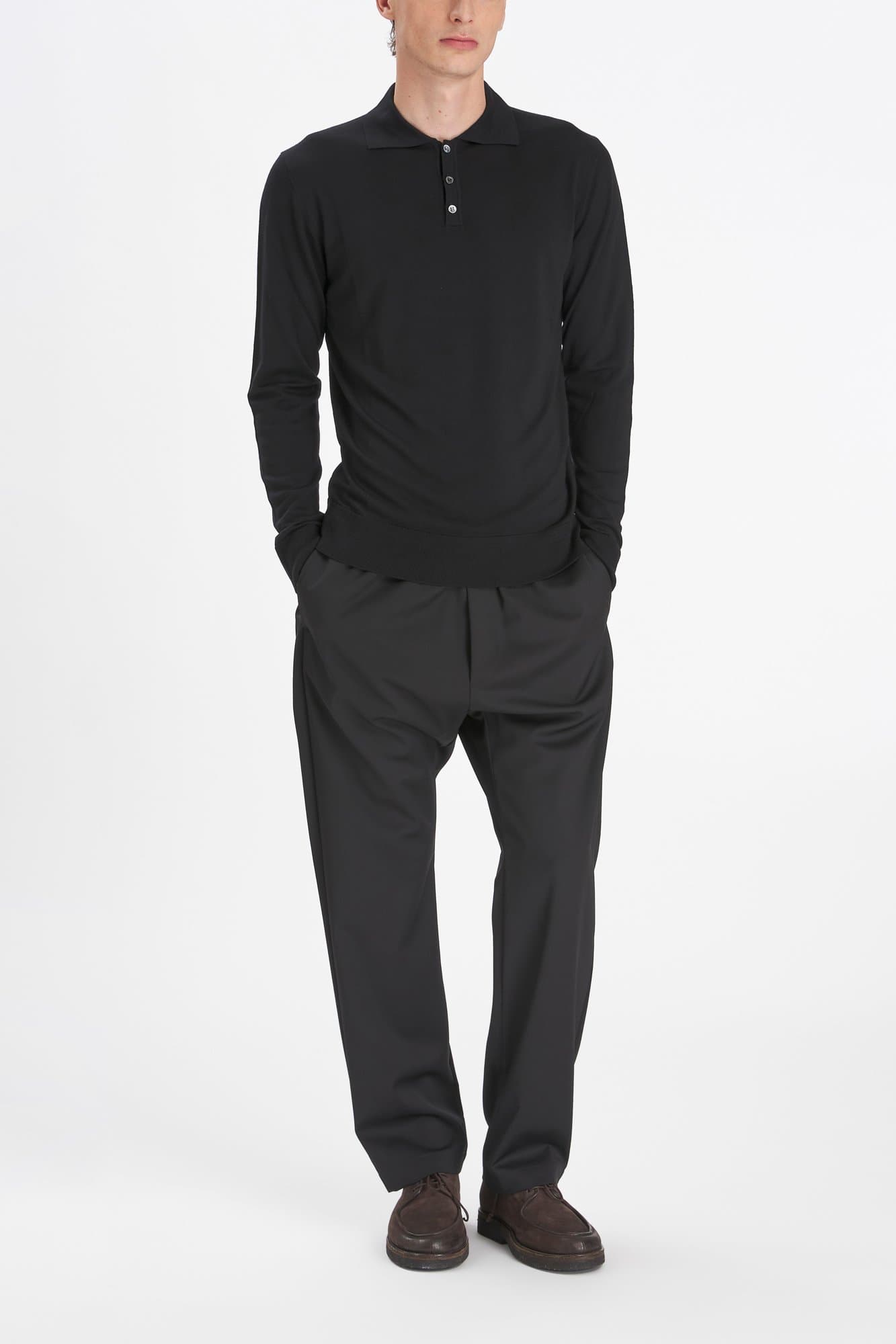 Barena Pevaron Knit Polo Nero — image 5 of 7