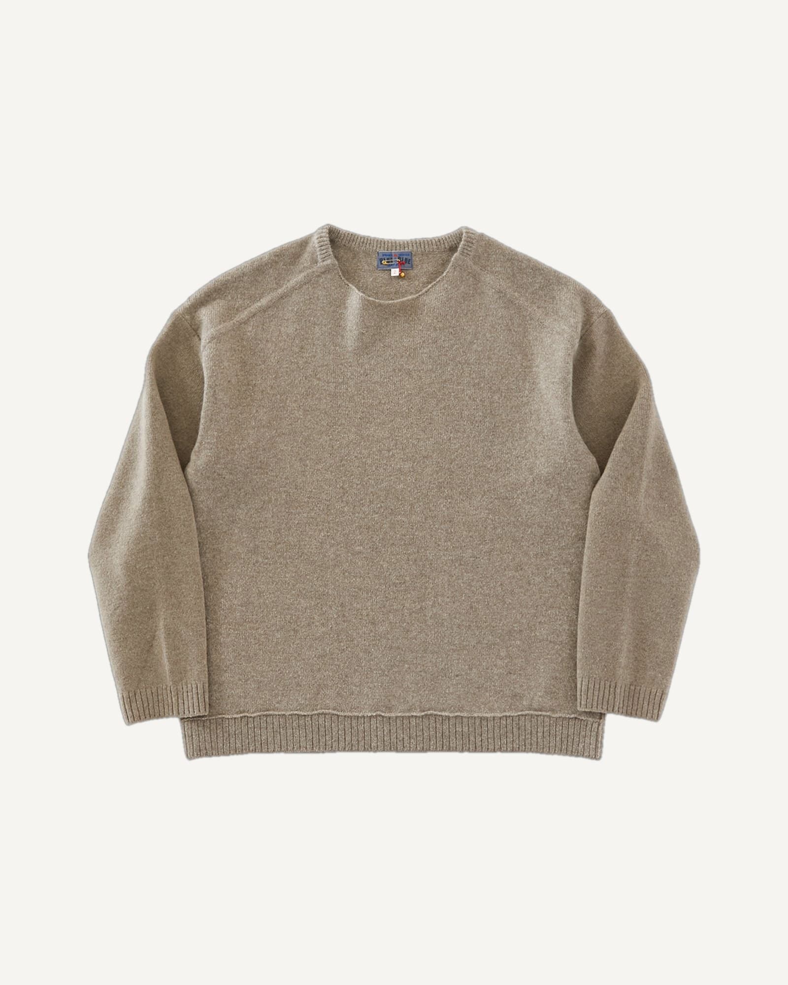 Blue Blue Japan Yak Cashmere Crew Neck Pullover Oatmeal — image 1 of 1