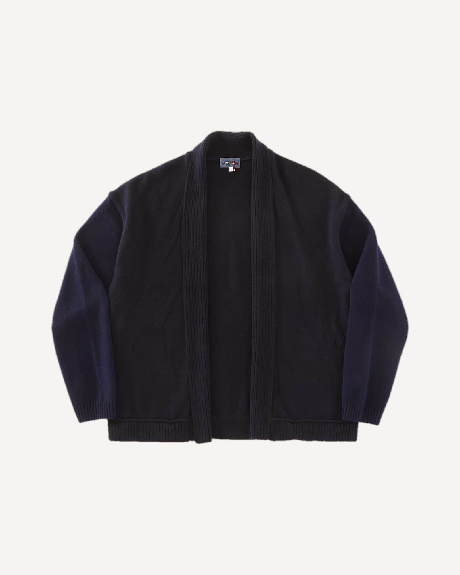 Blue Blue Japan Yak Cashmere Haori Cardigan Dark Navy — image 1 of 1