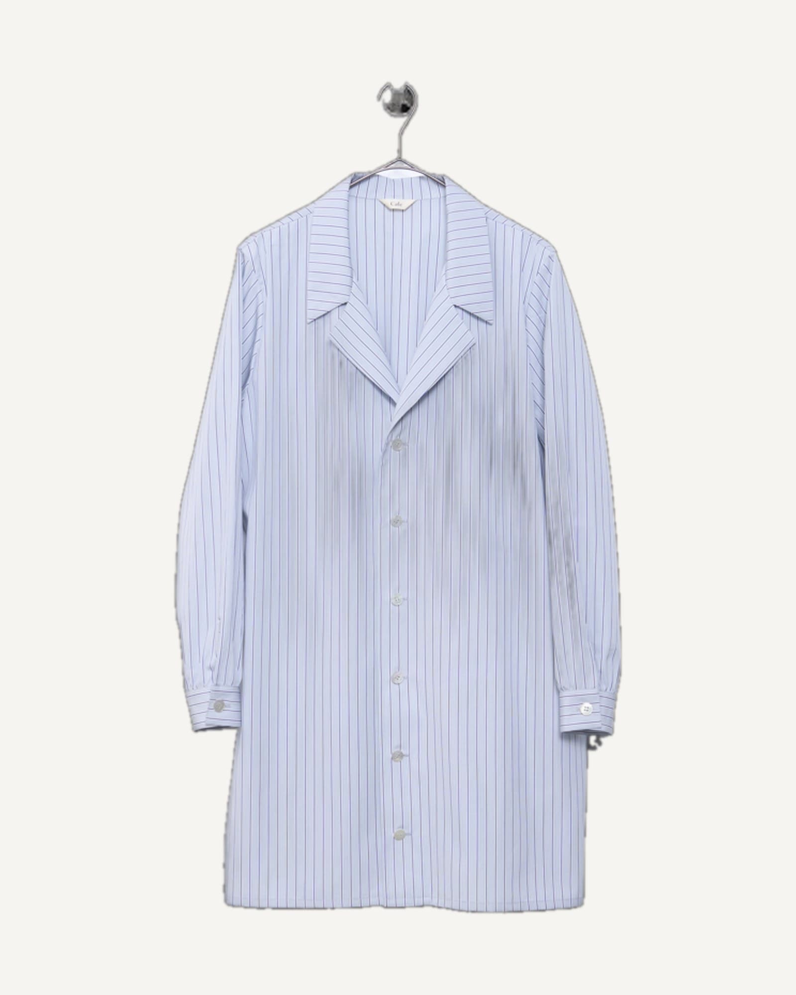 Cale Cotton Stripe Shirt Gray Stripe — image 1 of 1