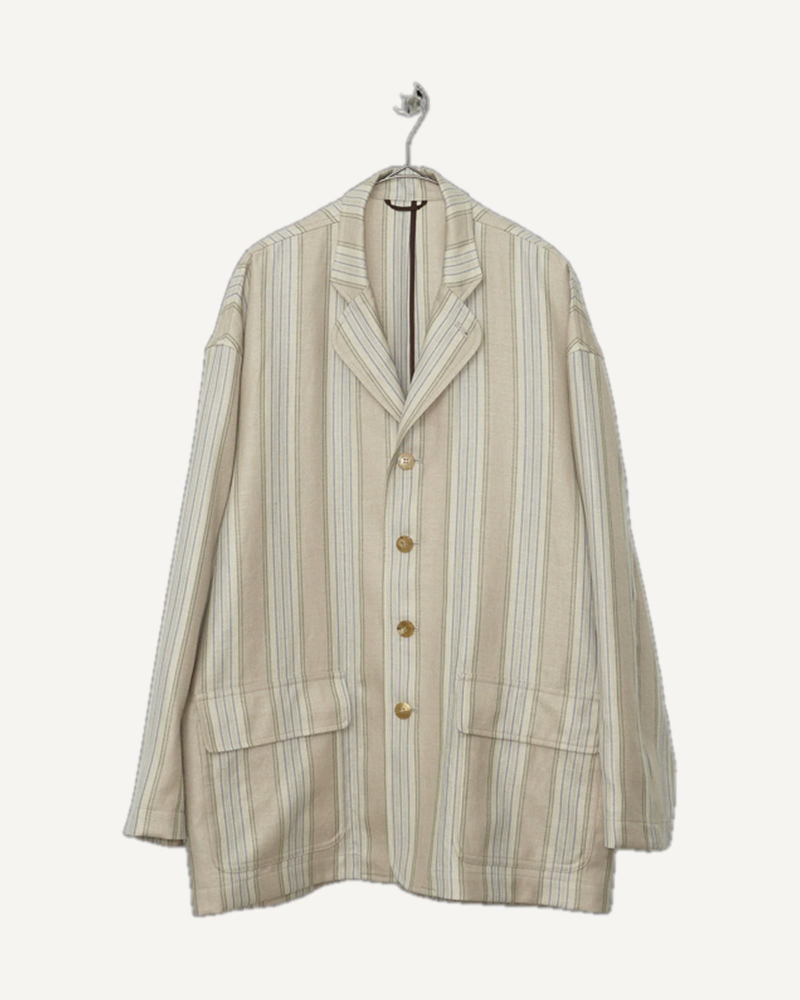 Cale Linen Wool Silk Jacket Stripe — image 1 of 1