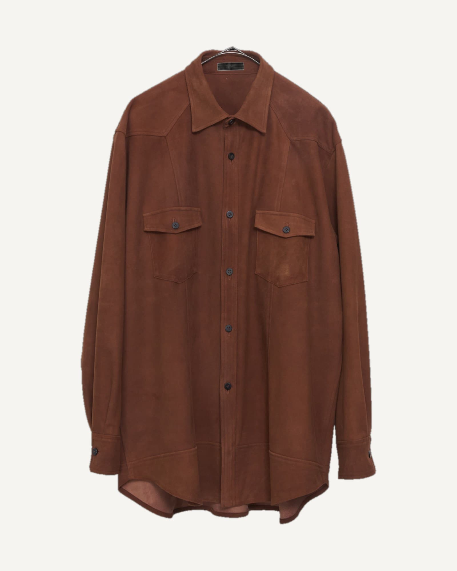 Cale Sheep Suede Shirt Red-Brown — image 1 of 1
