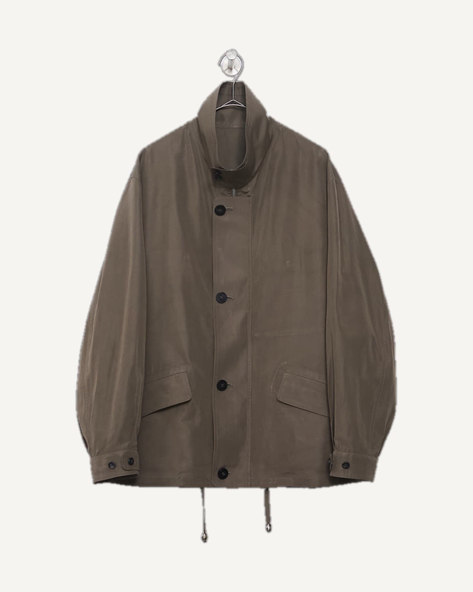 Cale Silk Jacket Khaki — image 1 of 1