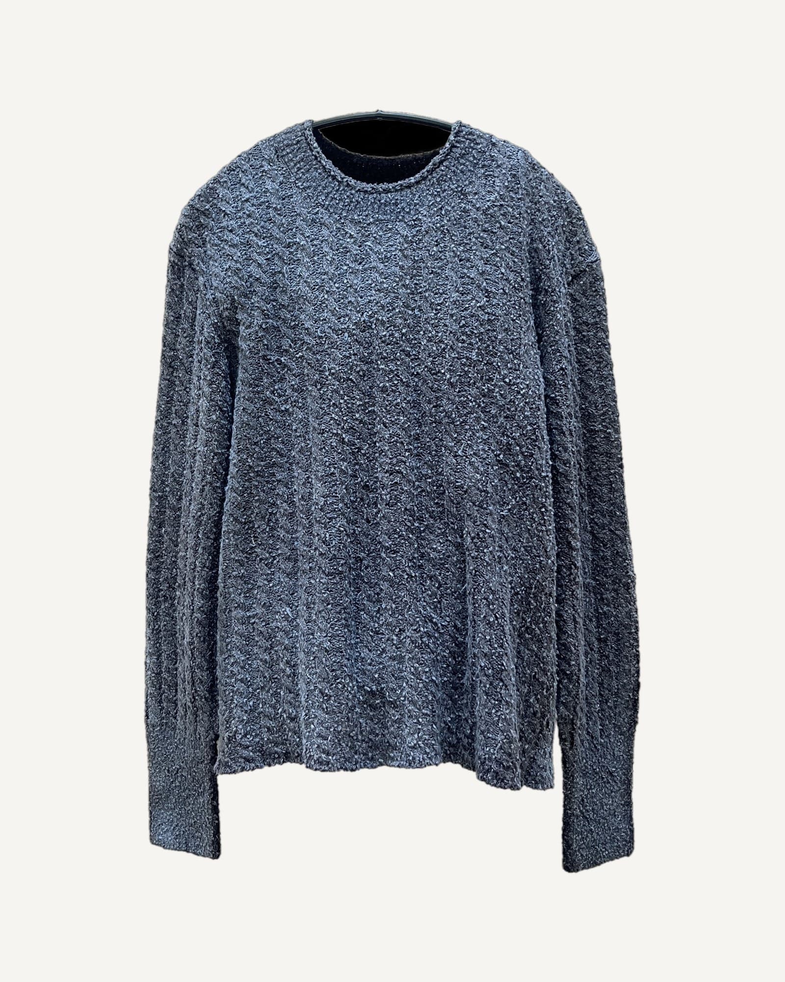 Kota Gushiken Bleach & Dye Cable Knit Light Blue — image 1 of 5