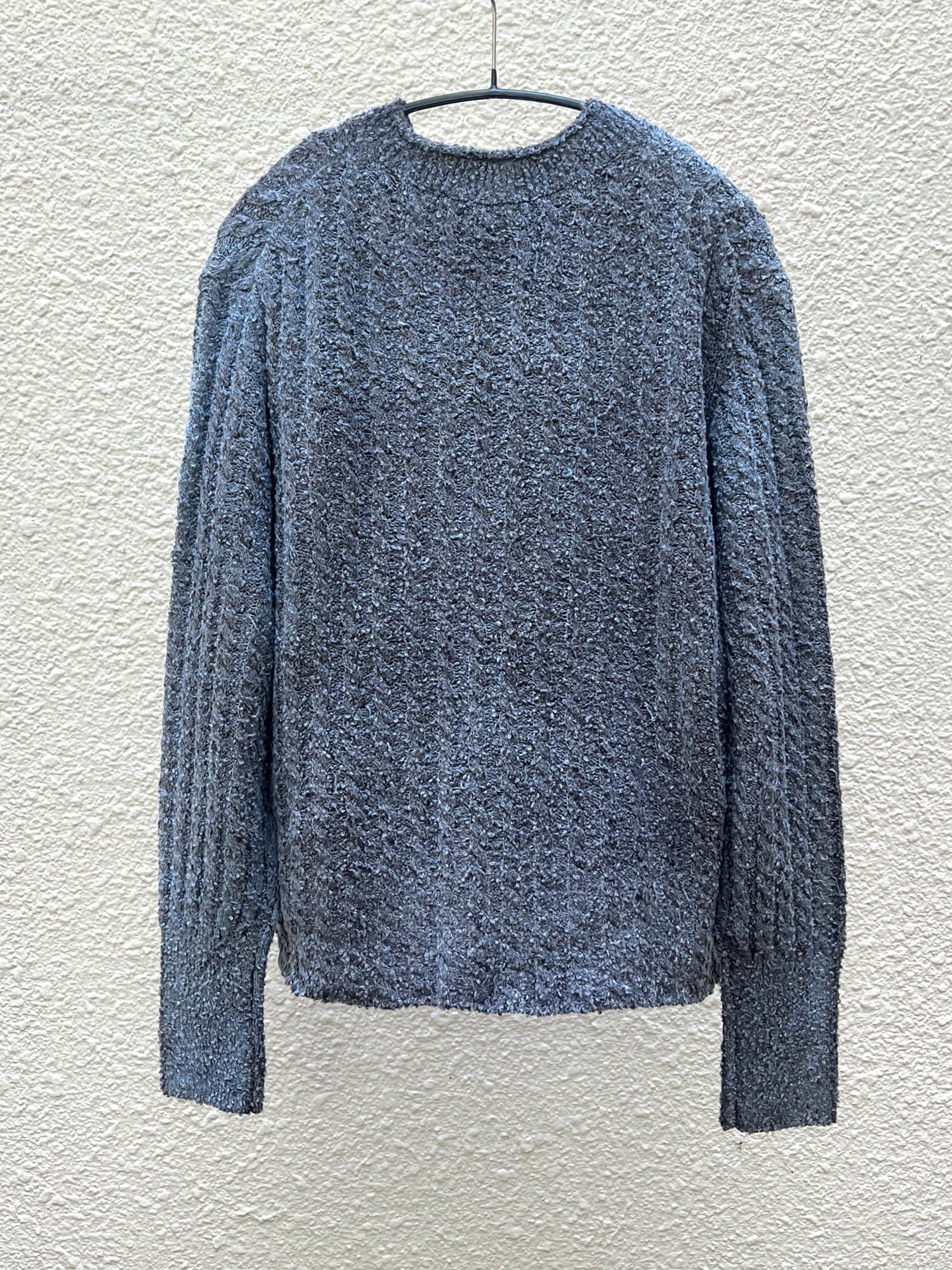 Kota Gushiken Bleach & Dye Cable Knit Light Blue — image 2 of 5