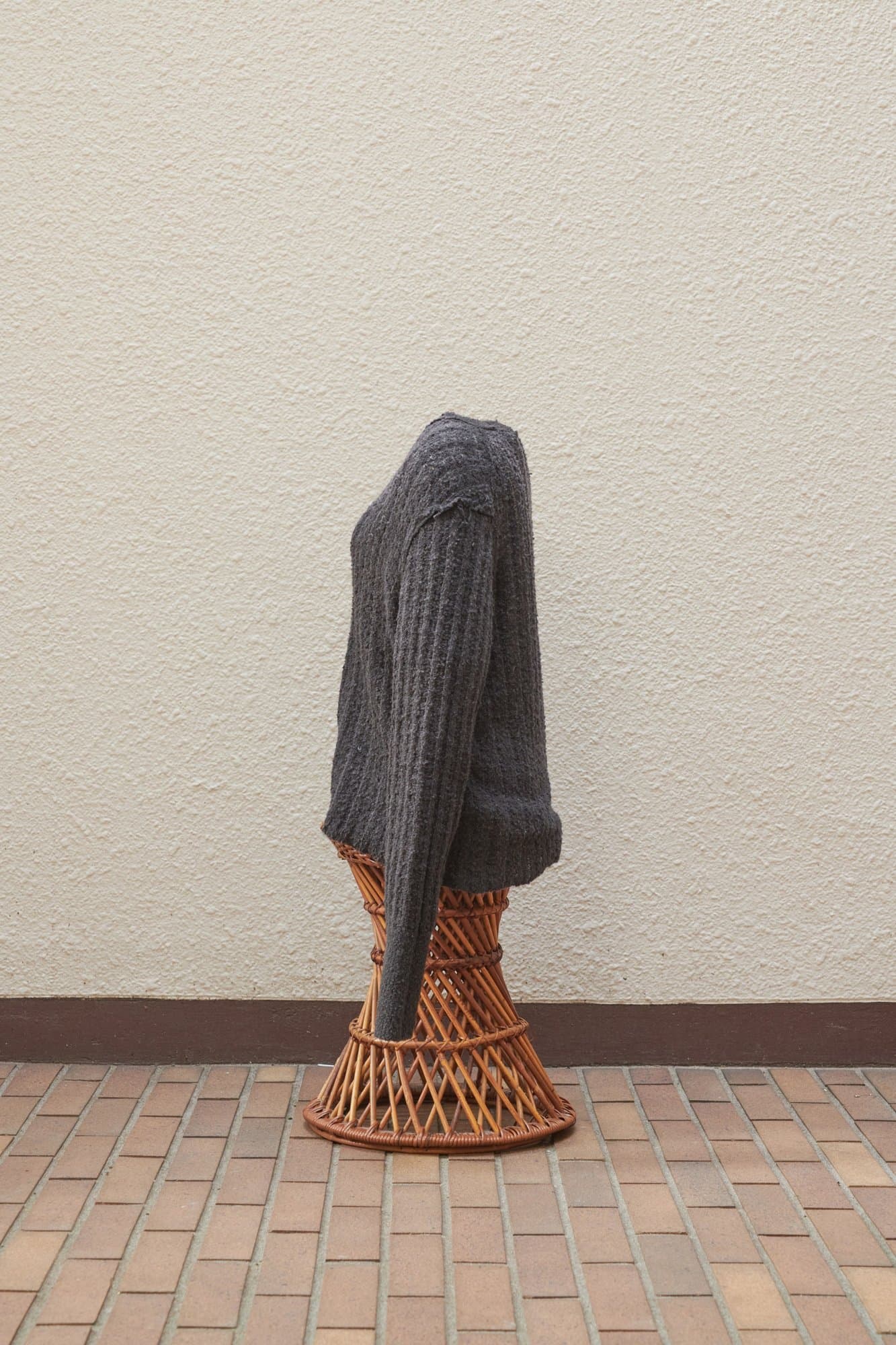 Kota Gushiken Bleach & Dye Cable Knit Light Blue — image 3 of 5