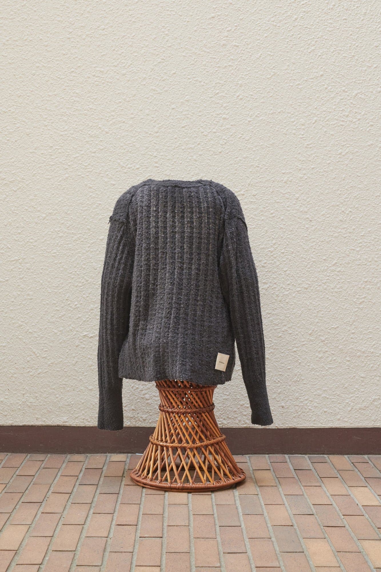 Kota Gushiken Bleach & Dye Cable Knit Light Blue — image 4 of 5