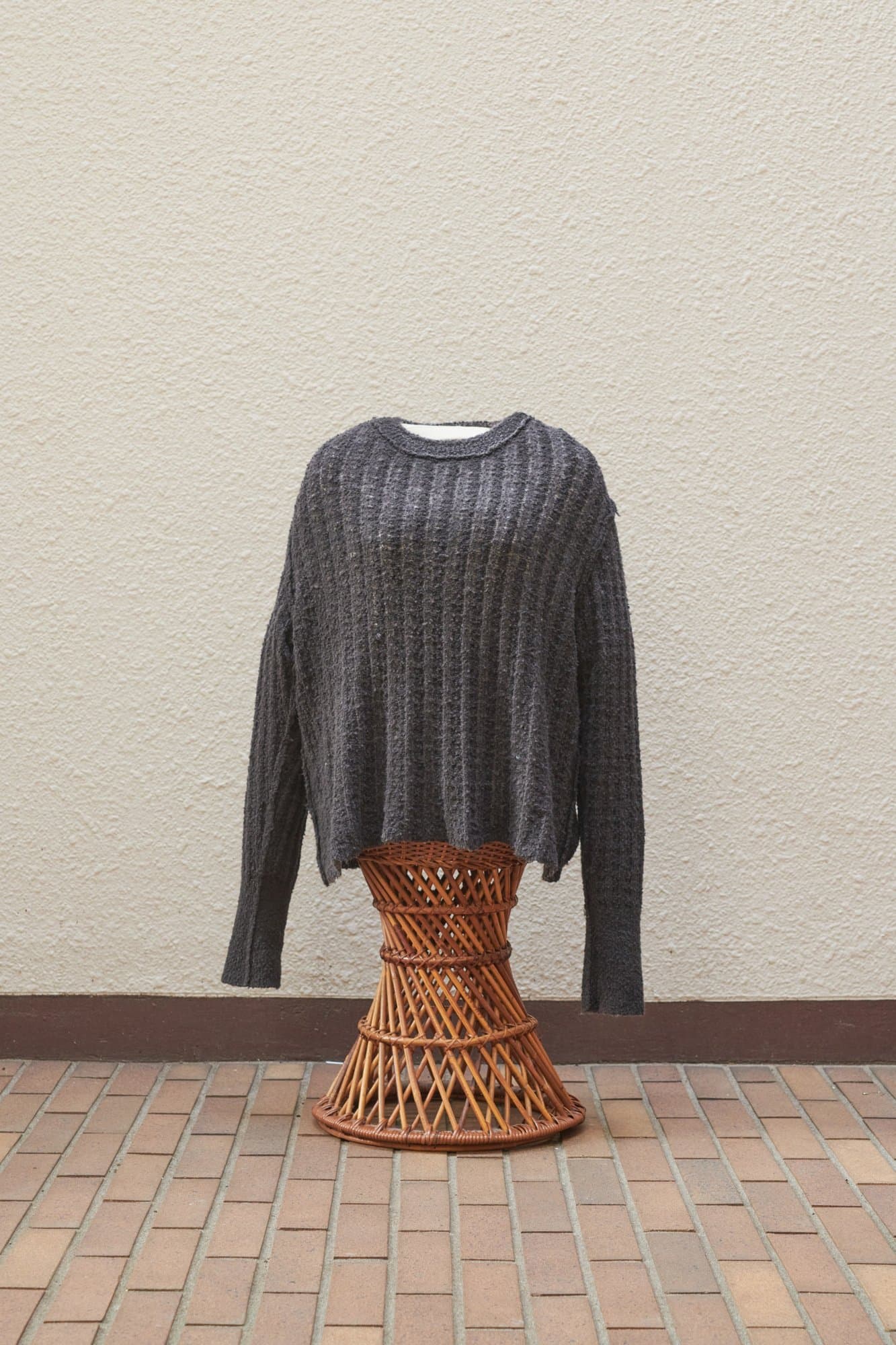 Kota Gushiken Bleach & Dye Cable Knit Light Blue — image 5 of 5