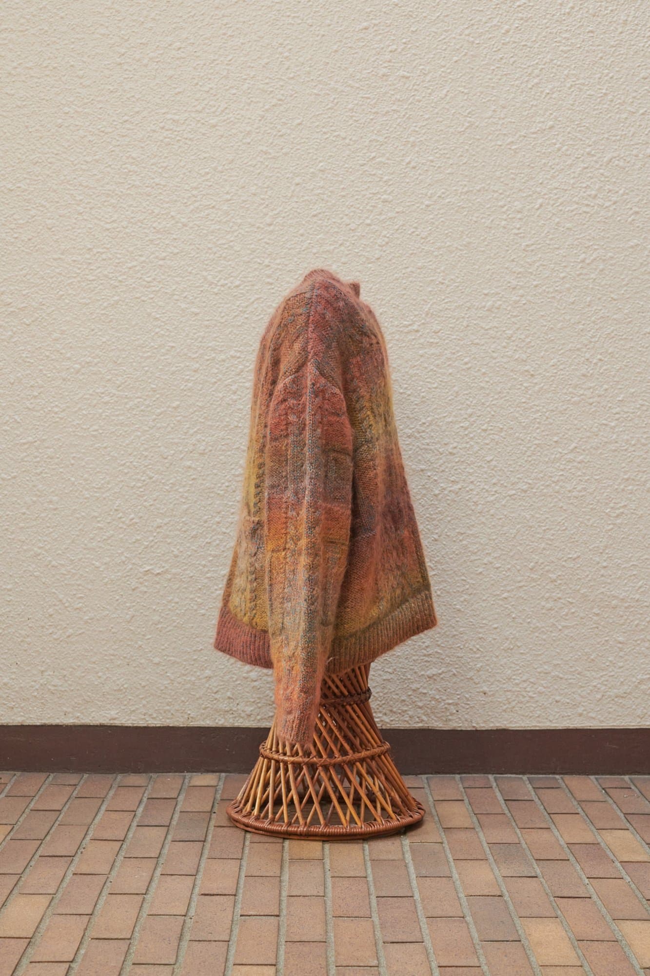 Kota Gushiken Pyramid Grid Cable Cardigan Brown — image 3 of 3