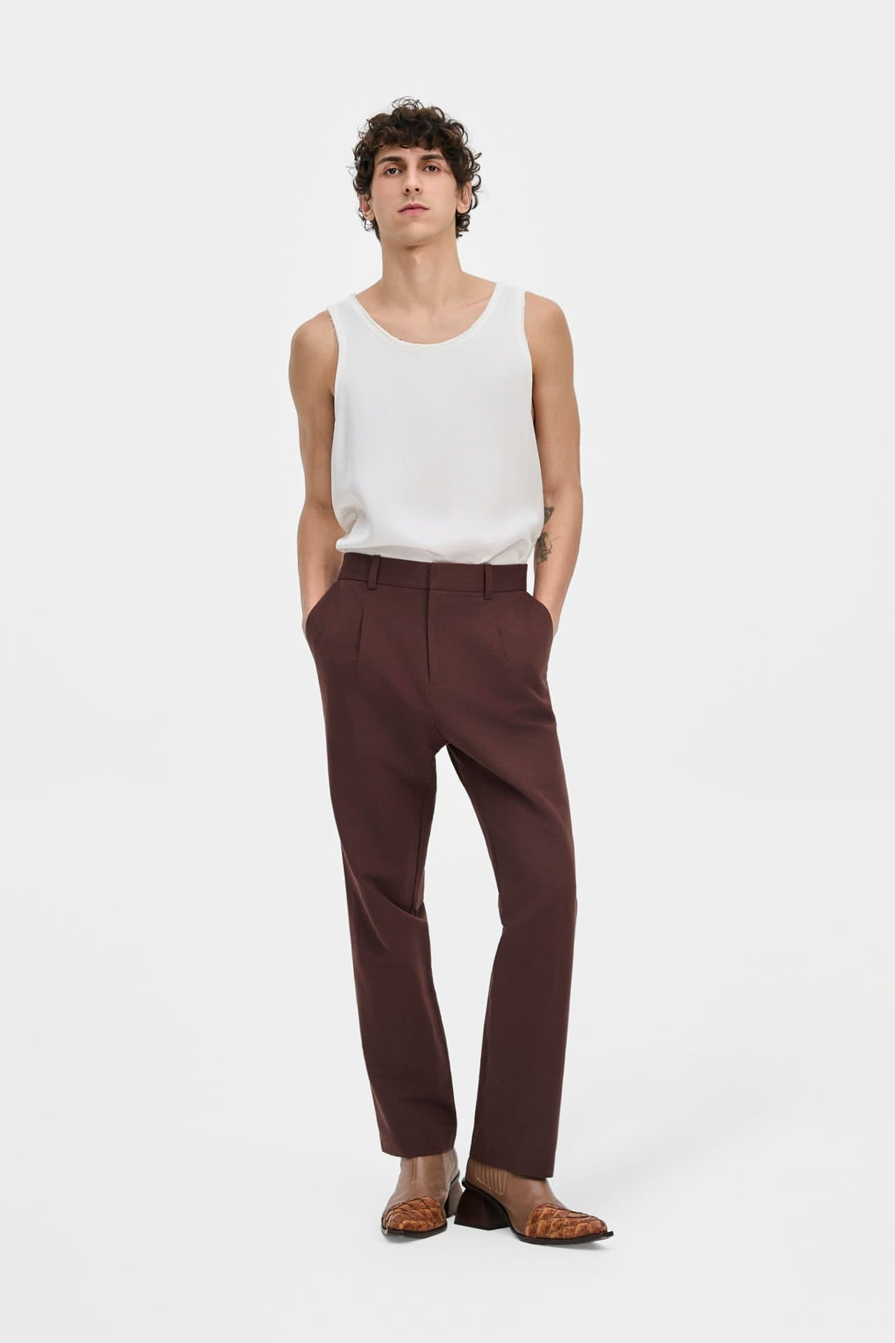 Misci Calça José Linho Marrom — image 2 of 3