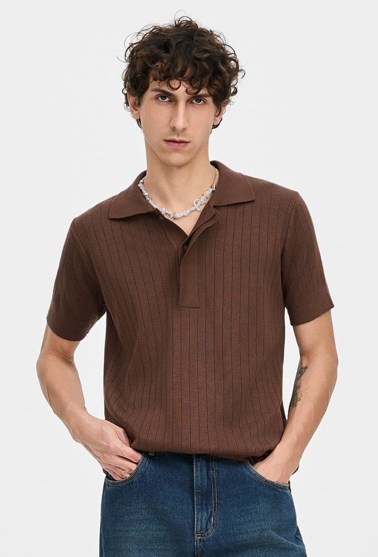 Misci Polo Tricot Canelada Café — image 3 of 3