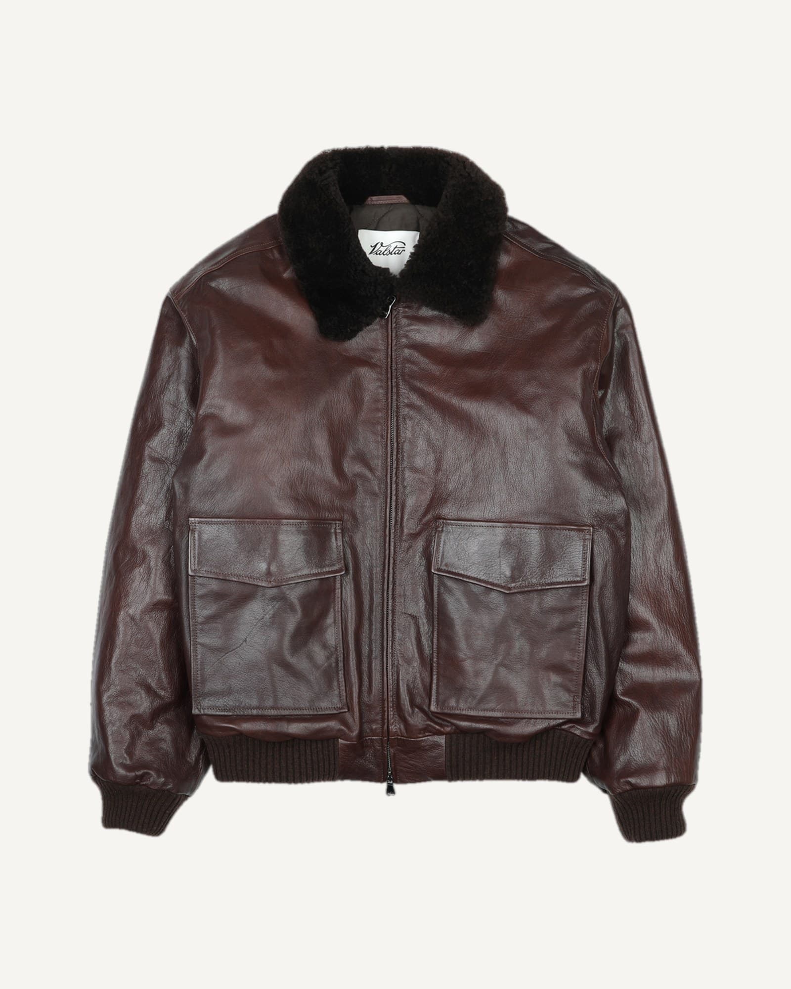 Valstar Smith Aviator Leather Jacket Marrone — image 1 of 7